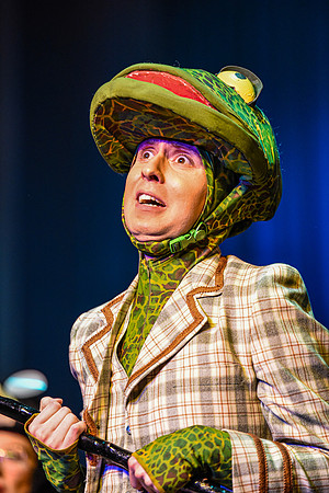 The theatre department's dress rehearsal of the Wind in the Willows in the Snow Drama Theatre.