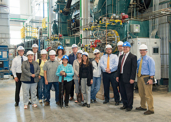 Economic developers from around the State visit BYU-Idaho and take a tour of the Engineering and Technology facilities in the Austin Building and the Heating Plant. and the Heating Plant.
