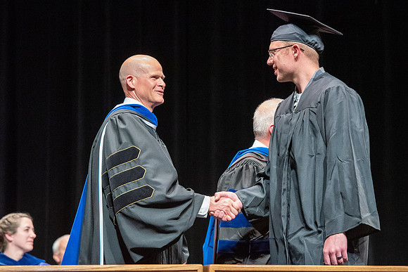 Graduates during convocation of the College of Physical Sciences and Engineering.