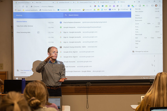 Students in the Education Deparment learn how to effectively use technology in their classrooms during a Teacher Education Technology Conference.