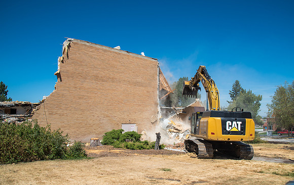 Big D Construction doing some major Destruction to the Kirkham Building.