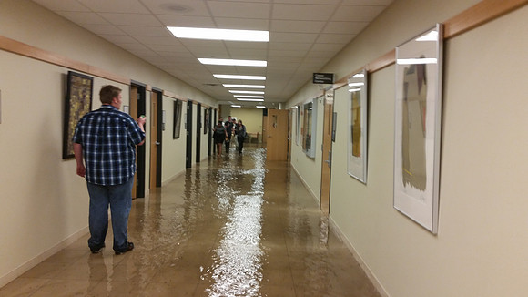 July 15, 2014 Over an inch of rain in less than an hour created a flash flood through Rexburg streets, through a few BYU-Idaho buildings and also flooded several students basement apartments. The even