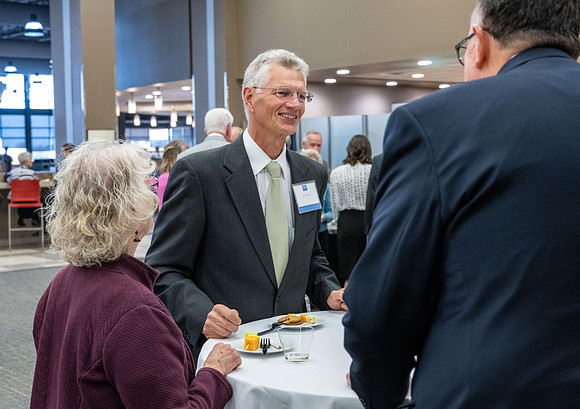 President's Club members enjoy an evening of socializing, musical entertainment and wonderful food in the Manwaring Center Ballroom.