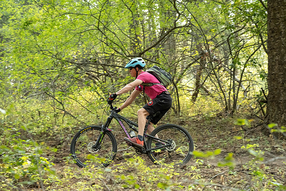 Media Creation Team mountain biking.