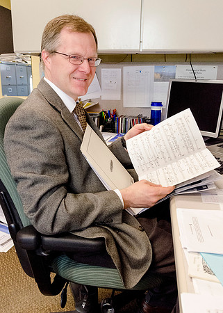 Brother Randall Kempton prepares for the Musical Presentation of Patriots and Pioneers.