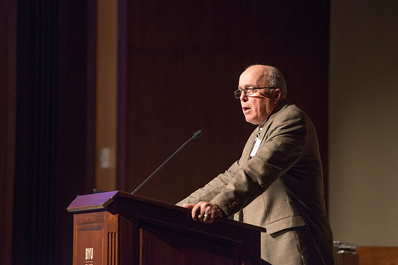 President Henry J Eyring hosts members of the President's Club who gather for a reception and banquet in the BYU-Idaho Marriott Center.