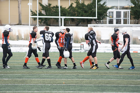 Competitive Football Championship game.
