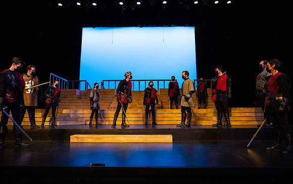 BYU-Idaho theatre department dress rehearsal of Shakespeare's Henry V.