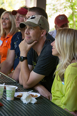 Former Rick's College Football players enjoy a picnic lunch with their families and connect with former teammates and coaches.