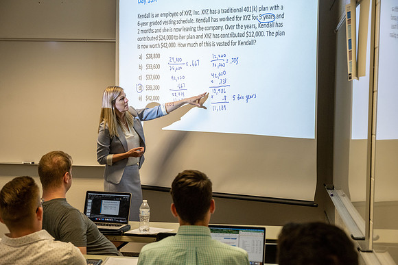 Accounting class taught by Jamie Austad.