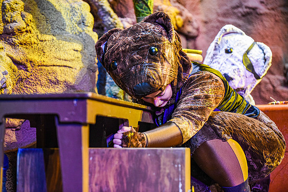 The theatre department's dress rehearsal of the Wind in the Willows in the Snow Drama Theatre.