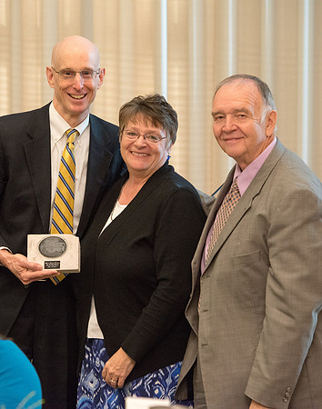 Ricks College Alumni gather to honor John and Trudy Bidwell at an Emeritus Breakfast.