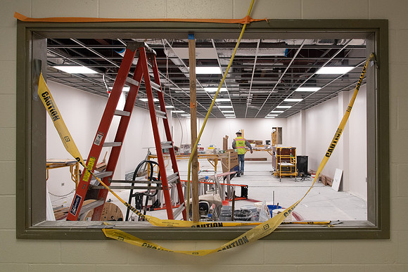 Progress on the construction in the John W. Hart Building at BYU-Idaho.