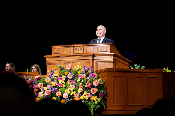 Elder and sister Bangerter speak at Devotional at BYU-Idaho