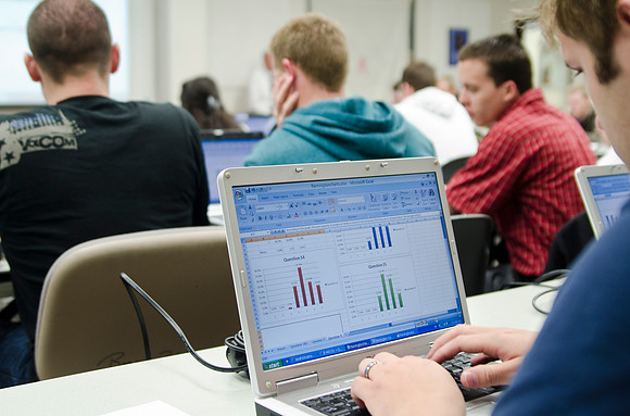 Business Management 457 class taught by Kevin Shiley works with real clients to learn marketing strategy.