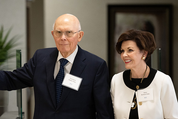 President Henry J Eyring hosts a dinner for guest at the Church Office Building in Salt Lake City, Utah.