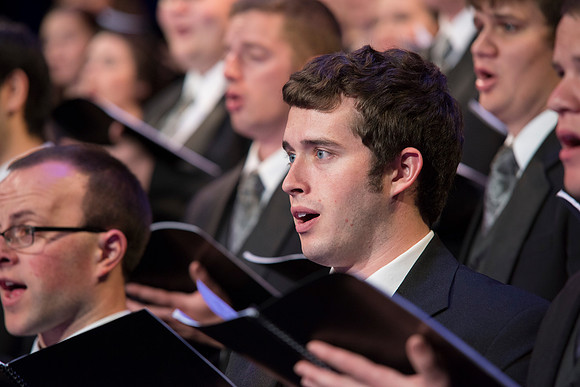 A BYU-Idaho Sacred Music Production performed in the BYU-Idaho Center, conducted by Dallin Hansen and written by Daniel Gawthrop.