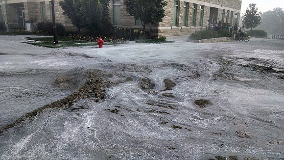 July 15, 2014 Over an inch of rain in less than an hour created a flash flood through Rexburg streets, through a few BYU-Idaho buildings and also flooded several students basement apartments. The even
