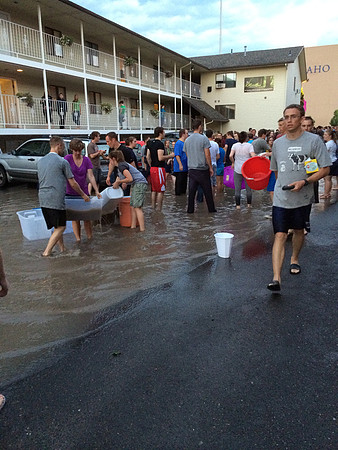 July 15, 2014 Over an inch of rain in less than an hour created a flash flood through Rexburg streets, through a few BYU-Idaho buildings and also flooded several students basement apartments. The even