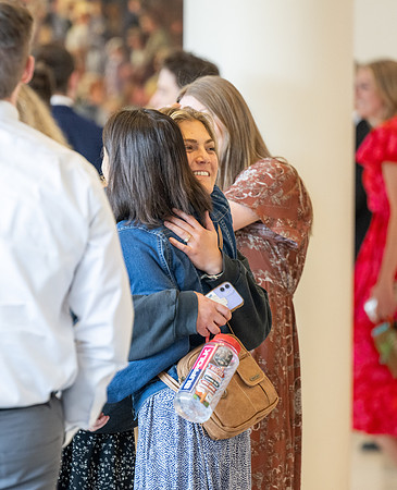 Students in Sunday dress after devotional in the BYU-Idaho Center.
