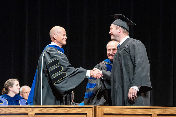 Graduates during convocation of the College of Physical Sciences and Engineering.