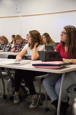 Animal Science majors listen and learn in the classroom.