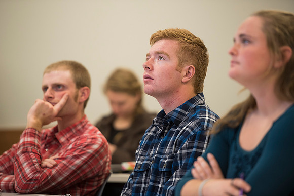 Animal Science majors listen and learn in the classroom.
