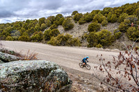 James riding gravel roads and trails on a bicycle during the COVID-19 quarantine period.