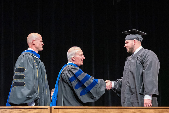 Graduates during convocation of the College of Physical Sciences and Engineering.