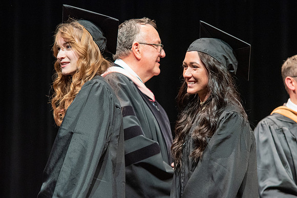 Graduates during convocation for the College of Performing and Visual Arts.