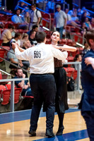Students perform in a dance competition at the Hart Auditorium.