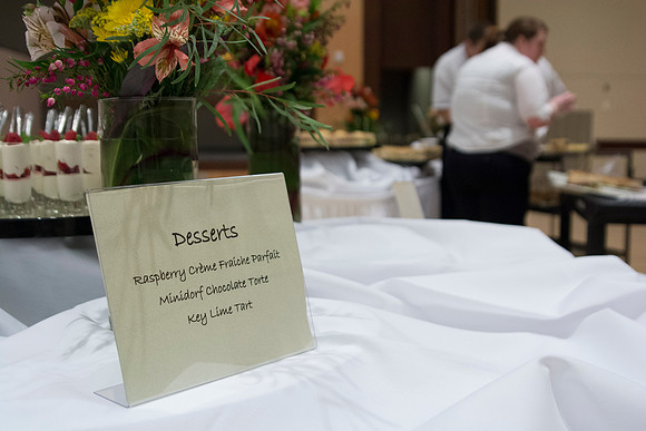 The dessert table set up before PAC begin.