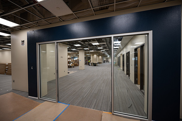 Third floor of the McKay Library in July 2025