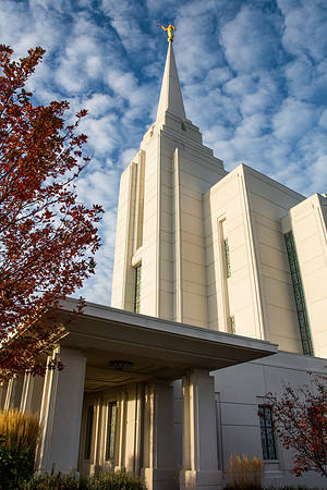 Rexburg Temple one fall morning.