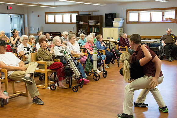 Dancers visit a Convalescent Center in Green River Wyoming.