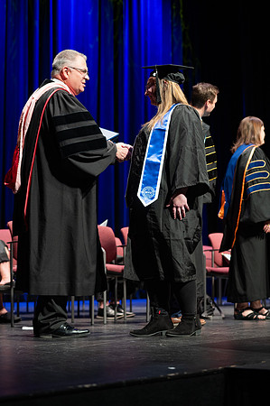 Graduates during convocation for the College of Academic Success & Interdisciplinary Studies. Speakers: Kevin Brower, Jenna Kate Wilson, Tyler Christensen