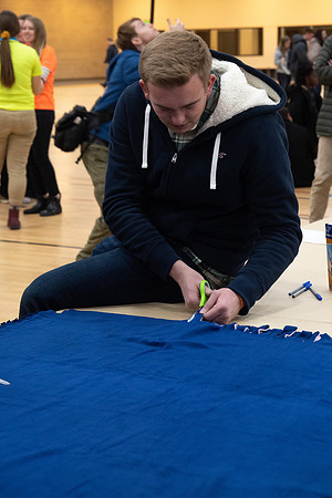 New Students get involved by doing different small service projects to start the semester.