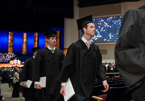 April 2014 Graduation ceremonies in the BYU-Idaho Center.