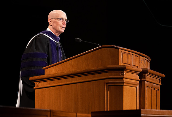 Commencement remarks are prerecorded in the I-Center.