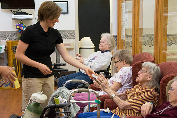 Dancers visit a Convalescent Center in Green River Wyoming.
