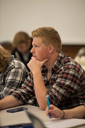 Animal Science majors listen and learn in the classroom.
