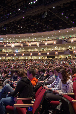 A full house at the BYU-I Center.