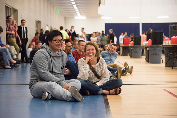 President and Sister Gilbert host a date night with BYU-Idaho Students. Oct 2015