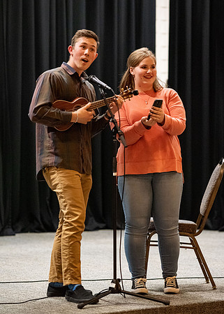 Students audition for a spot with Acoustc Cafe.