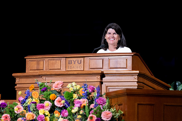 Elder and sister Bangerter speak at Devotional at BYU-Idaho