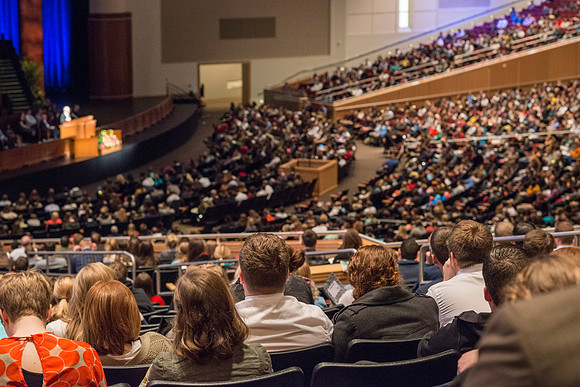 President and Sister Clark speak at the opening devotional Winter semester 2015.