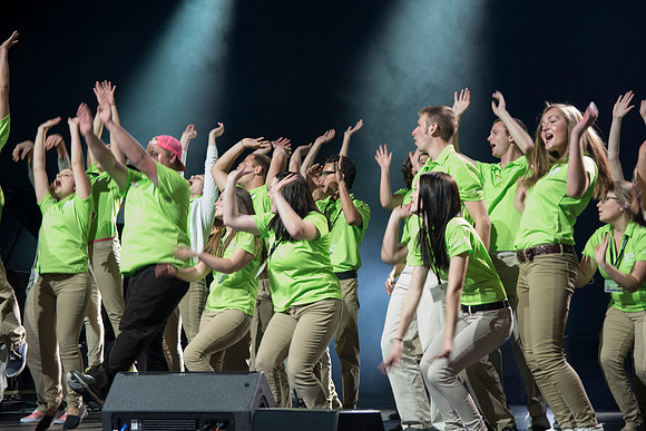 Get Connected puts on talent show for new students.