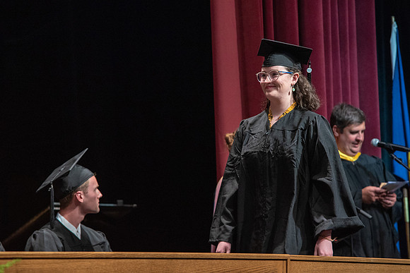 Graduates during convocation for the College of Performing and Visual Arts.