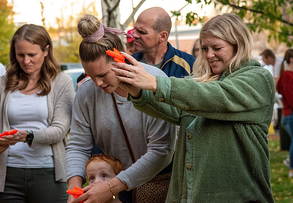 The Rexburg community celebrating the harvest of the potatoes through different activities at the Rexburg Tabernacle.