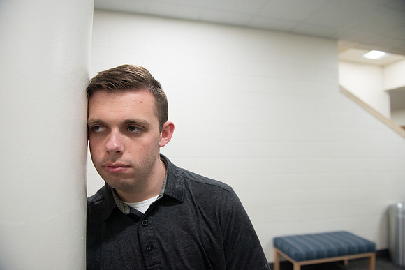 Student model depicting a student with anxiety.